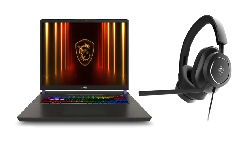 MSI Vector 16 HX AI Ryzen 9 RTX 5070 48GB RAM/4TB SSD Laptop + CS Headset