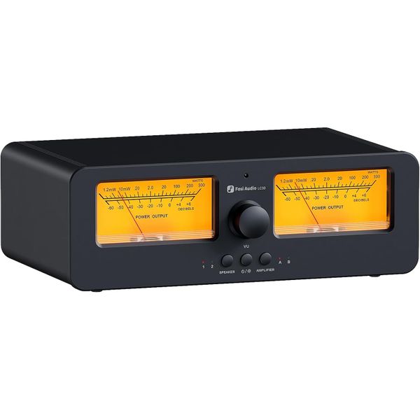 Fosi Audio LC30 VU Meter Amplifier Speaker Selector Switch Box