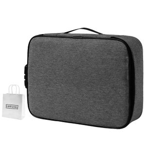 File Storage 3-Layer Portable Travel Bag Case with Lock + SIMPSONS Gift Bag
