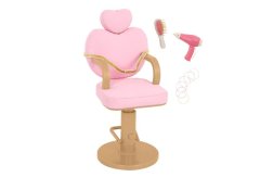 Our Generation Heart Shaped Salon Chair and Accessories