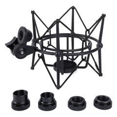 Microphone Shock Mount Adjustable Mount (Black)