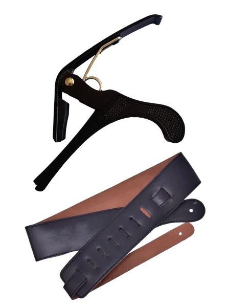 Fender Guitar Capo And Leather Guitar Strap