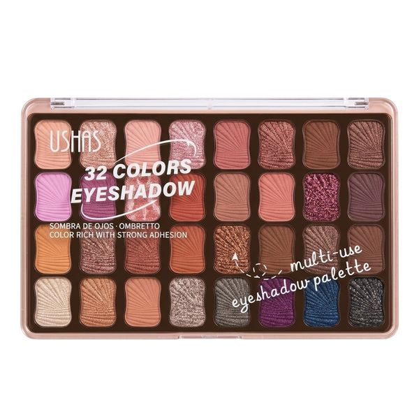 Ushas 32 Colours Eyeshadow Palette High Pigmentation Long-Lasting