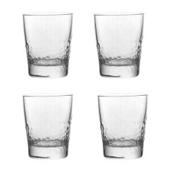 Double Old Fashioned Shining Crystal Heavy Based Glasses - Set of 4