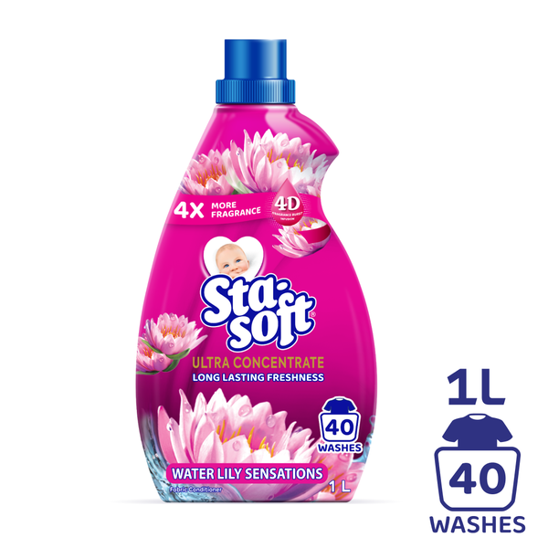 Sta-Soft Ultra Concentrate, Waterlily, Fabric Softener - 1L