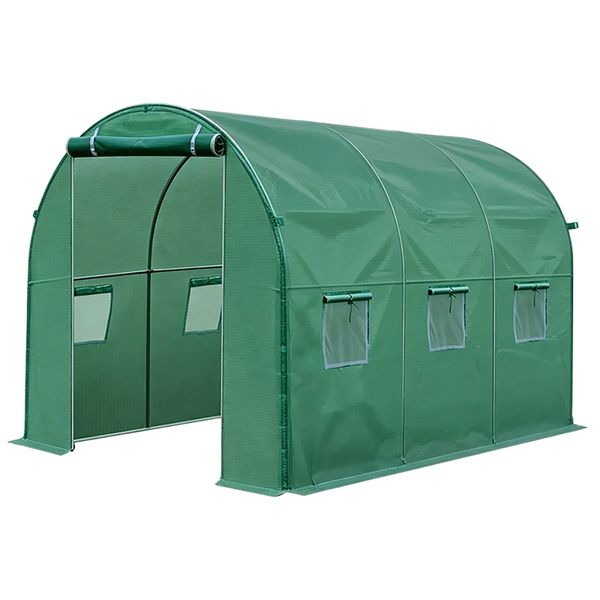 Greenhouse Tunnel Walk in Polytunnel for Garden Vegetables Plants-3x2x2m