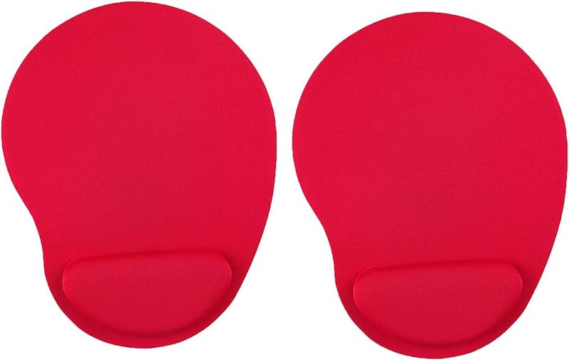 Mouse Pad with Wrist Rest - Ergonomic Comfort Computer Accessories Red