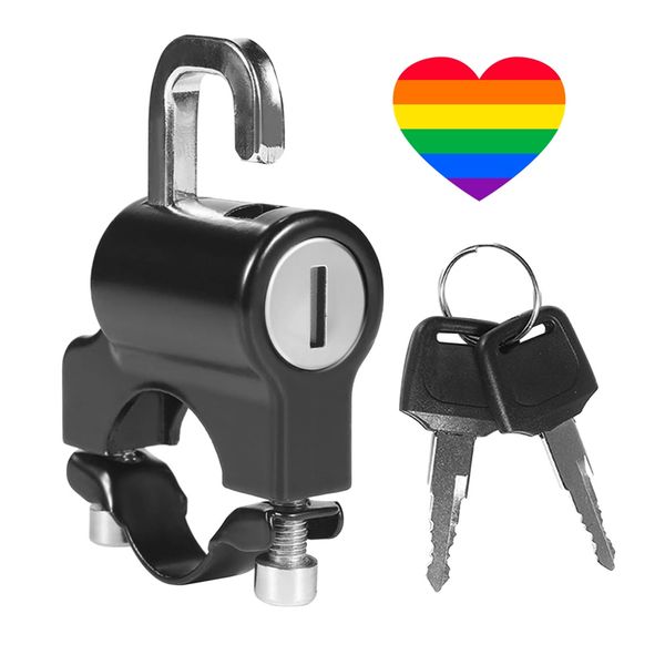 Automotive Motorcycle Helmet Anti-Theft Metal Lock 8cm &amp; Heart Sticker