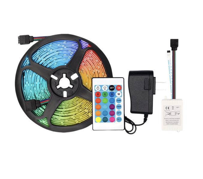 16-color Dimmable LED Low Voltage Remote Control Ambient Strip Light 5M