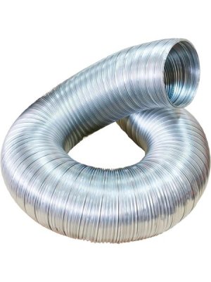 Flexible aluminum ducting 125mm, 3 meters, up to +400 C.