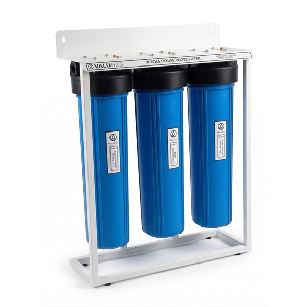 VALUH20 3-Stage Whole House Water Filtration System on Stand