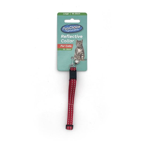 Pets Choice - Reflective Cat Collar Large Red