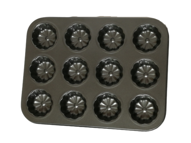 Muffin Pan 12 Cup 35 x 26 x 3cm Flower Basic