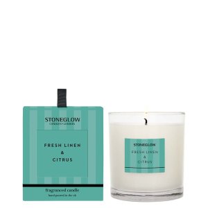Stoneglow Fragranced Candle - Fresh Linen &amp; Citrus
