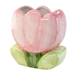 Cute Ceramic Flower Pen Holder for Desk and Office Storage