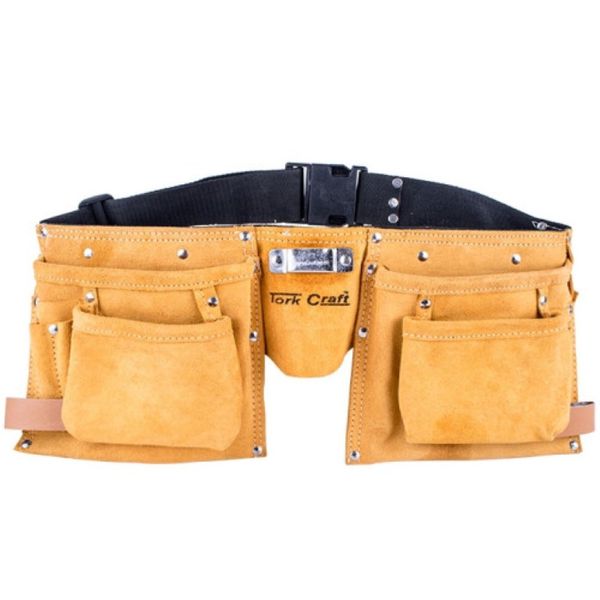Tork Craft LARGE PROF LEATHER TOOL BELT With 11 POCKETS