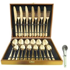 24 Piece Kitchen Cutlery Set - Gold