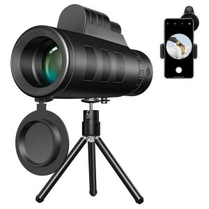 Apexel 40x60 Monocular Eyepiece Telescope with Phone Adapter