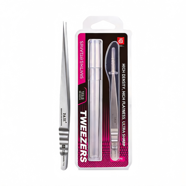 Professional Eyelash Extension Tweezers - Stainless Steel Precision Tweezer