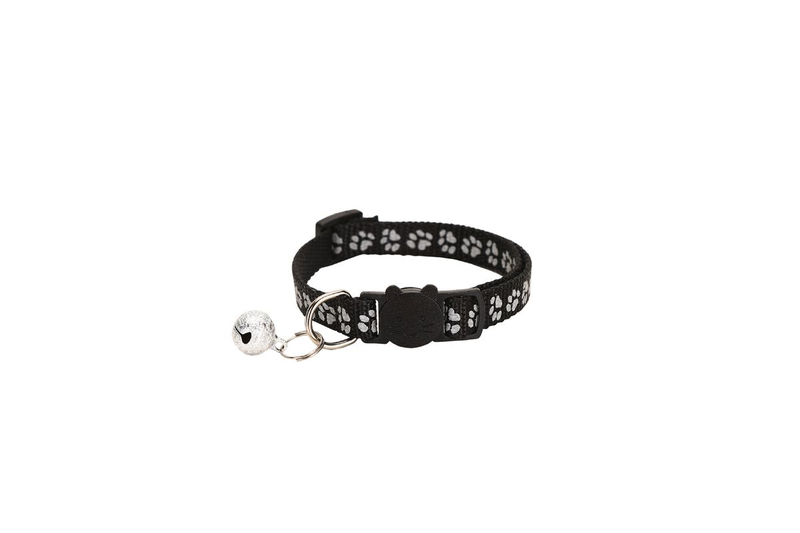 Reflective Paw - Print Cat Collar with Safety Buckle