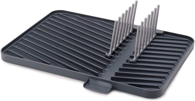 Flip-Up Drain Board with Foldable Dish Rack BPA Free One-size