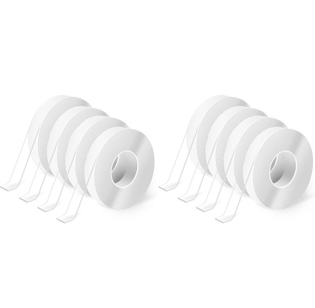 8-piece Nano Double-Sided Adhesive Tape10mm × 3m Reusable Removable