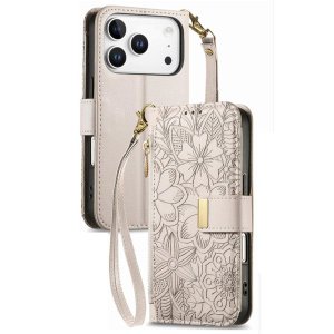 Flip Case Compatible with iPhone 17 Pro Max Wallet Cover With Lanyard