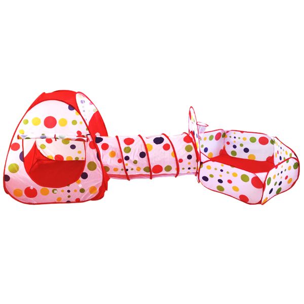 3 Piece Toddler Portable Play Tent Party Jungle Gym Tunnel Ball Pit