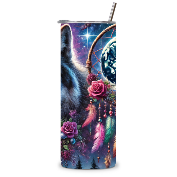Spirit of The Wolf Dreamcatcher Tumbler - Embrace The Wild