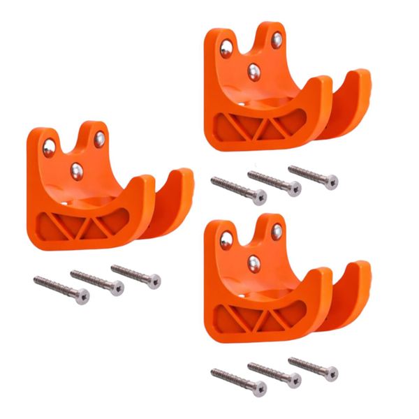 3-Pack Wall-Mounted Tool Holders - Heavy Duty Zinc Alloy with Screws