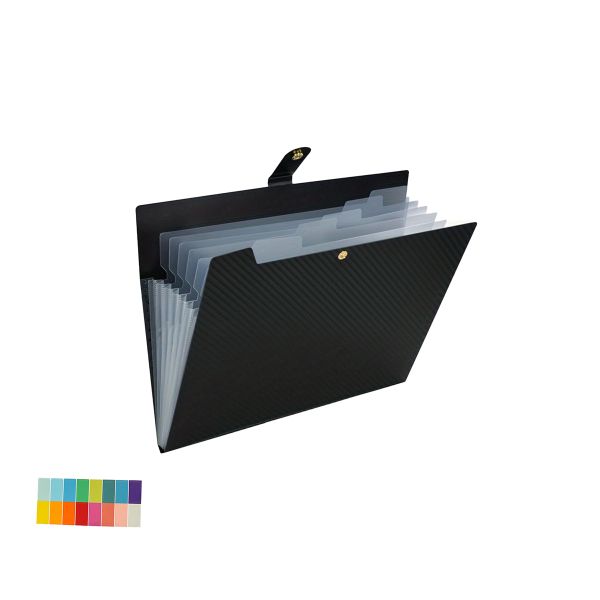 7 Pockets Accordion File Organizer Expansion File Folder Storage Bag