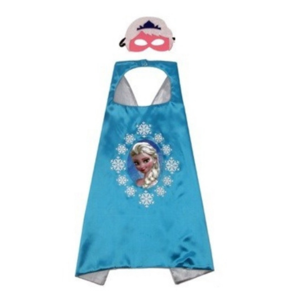 Frozen Elsa &amp; Anna Costume - Superhero Dress-Up Party Elsa &amp; Anna Mask&amp;Cape