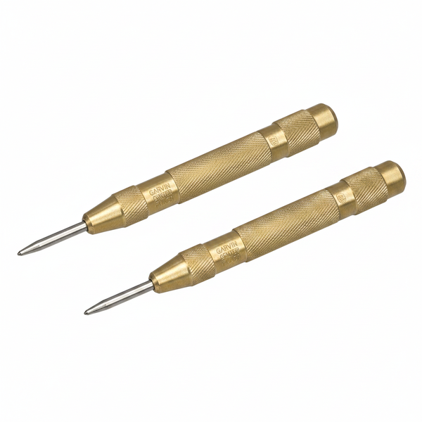 Garvin Automatic Center Punch 125mm Brass Body Tool - 2 Pack
