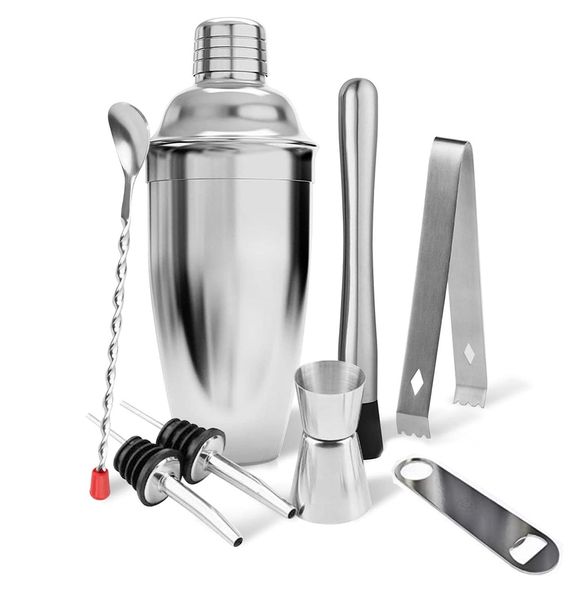 8 Piece Cocktail Shaker Set for Mixing Drinks