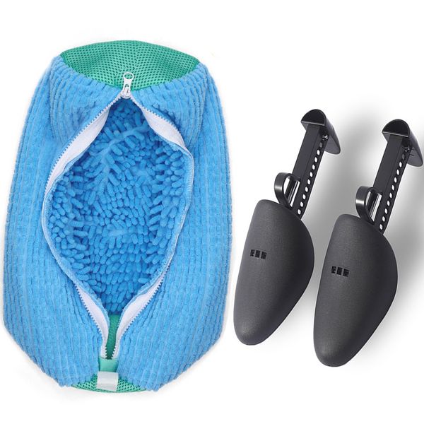 Washing machine laundry shoe bag, reusable shoe bag + shapeable shoe tree