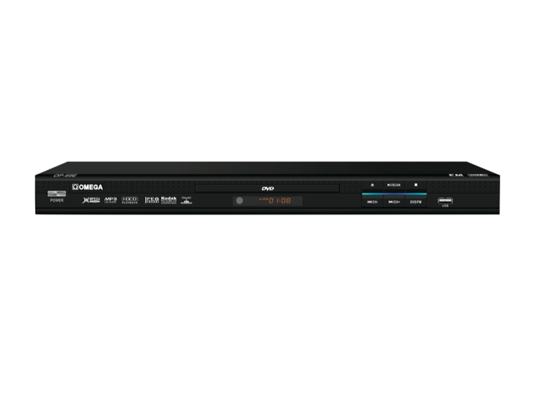 Omega DVD Player with internal speakers &amp; built-in antenna FM/USB OP69E