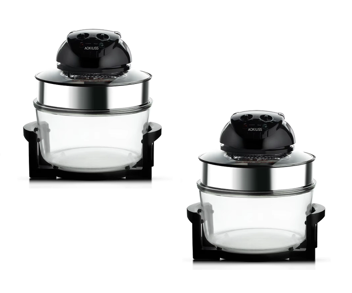 2Pack-ACKILISS 12L Air Fryer with Electric Convection Halogen Oven 3500W