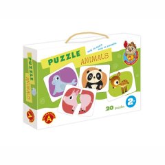 Baby Owl Match Animals 20 Two PC Puzzles