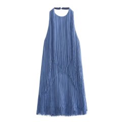 Women's Sleeveless Fringe Dress - Lightweight Summer Party Dress