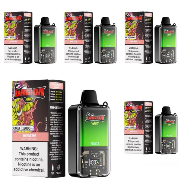 Nasty Dragon 18000 Puffs Disposable Vape - Cherry Peach Lemon (Box of 10)