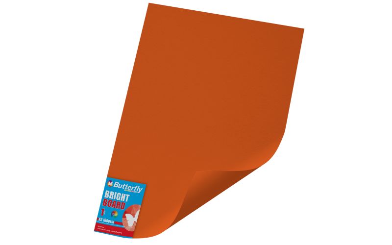 Butterfly A2 Bright Board - 160gsm Orange - Pack Of 25