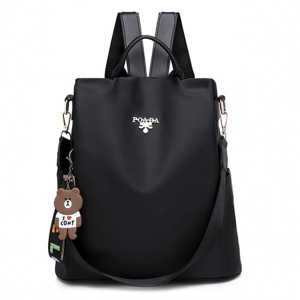 Fashion Backpack For Women Oxford Cloth Anti-Theft Backpack With Pendant