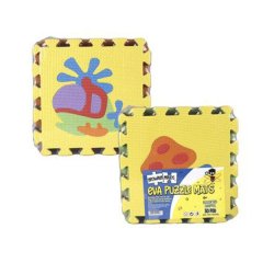 Educational Assorted Shapes Eva Foam Floor Mat for Kids - 10 Pieces