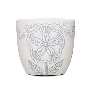 White Flower Ceramic Ø12.5x11cm