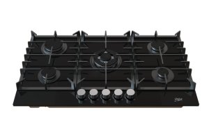 Univa 90cm 5 Burner Ceran Gas Hob with Battery Ignition