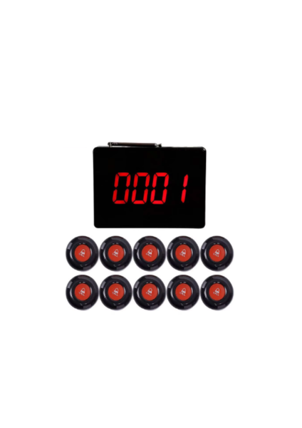 Wireless Pager Syetem for Restaurants or Cafes or Care Homes - 10 Buttons