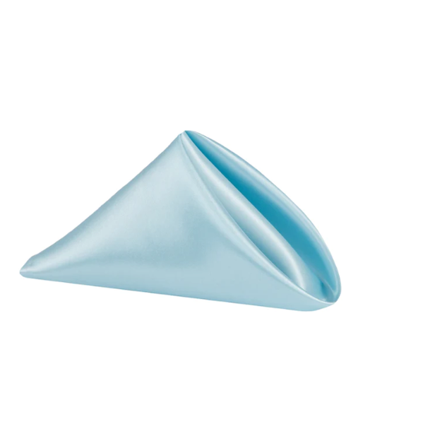 Baby Blue Satin Napkin 35cm - Set of 10