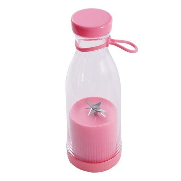 420ML Portable Mini Rechargeable Juicer Cup Blender Smoothie Mixer - Pink