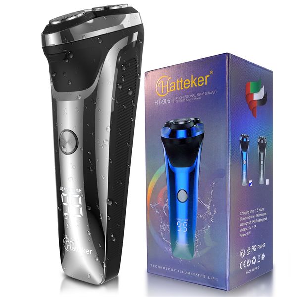 Hatteker Men's Shaver USB Rechargeable Three Blade Shaver Electric Razor