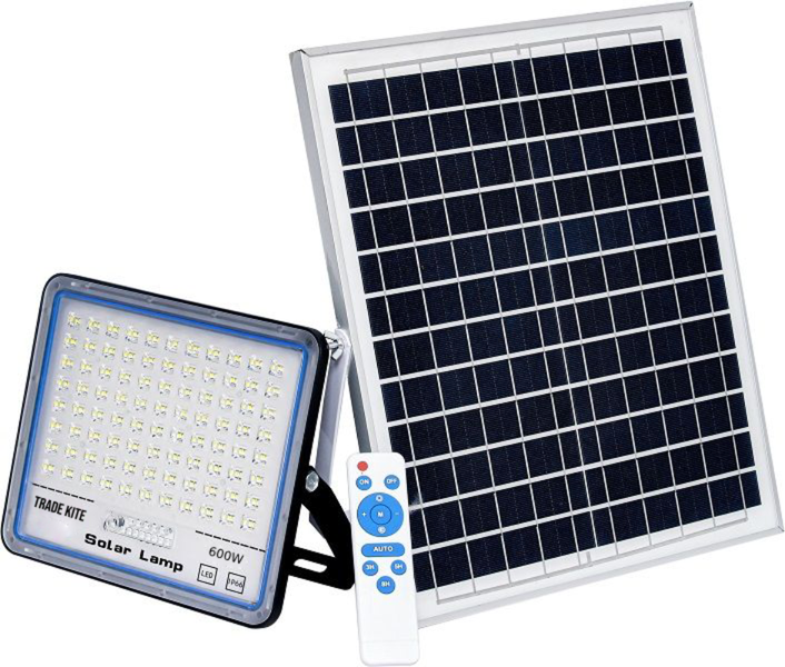 Trade Kite 600W Solar LED Floodlight with Remote - Outdoor Security Light